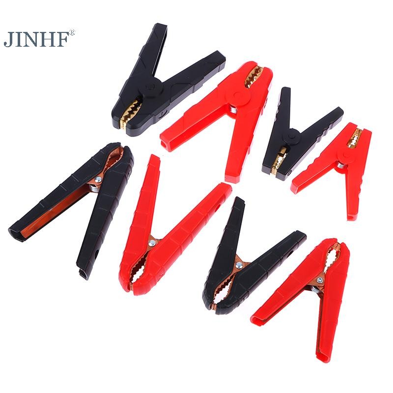 Jinhf 2 CÁI 100 / 200 / 300 / 500A Kẹp cá sấu bằng đồng hạng nặng Thiết bị đầu cuối Kẹp cá sấu điện Đầu nối thử nghiệm cho cáp nhảy Tăng cường HOT