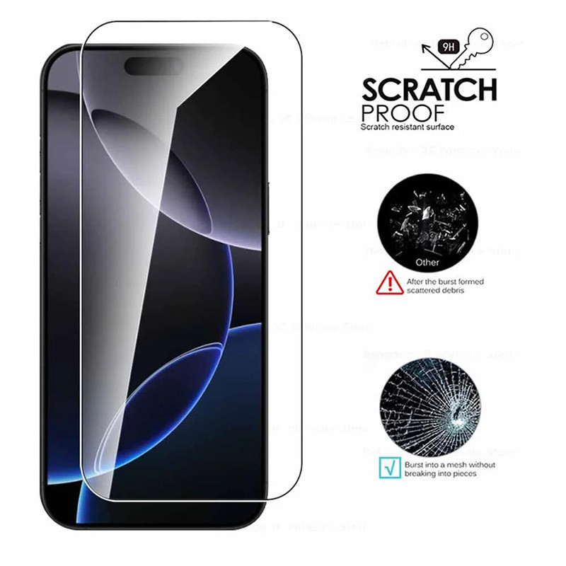Dành Cho iPhone 16 Pro 14 15 Plus 13 Mini 11 12 Pro Max 9H 2.5D Kính Cường Lực Bảo Vệ Màn Hình Phim Bảo Vệ