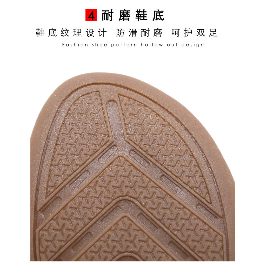 2024 Âu Mỹ Sandal Nữ Nhẹ Kích Thước Lớn Retro Nêm Dép Thoải Mái