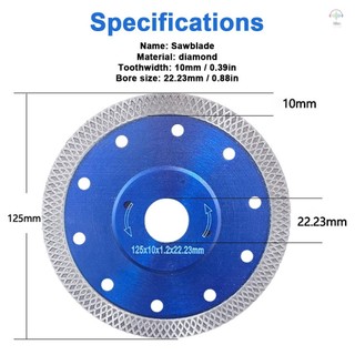 Lưỡi cưa kim cương 125mm với thiết kế kết cấu lưới Đĩa cắt đá cẩm thạch bằng gốm cao cấp cho dụng cụ cắt đá cẩm thạch Máy mài góc