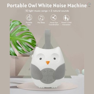 Máy Ồn Trắng Cú Di Động Cho Bé Có 10 Bài Hát Nhạc Nhẹ 2 Âm Thanh Tự Nhiên Dây Đeo Silicon Cho Trẻ Sơ Sinh Tập Đi