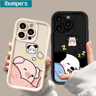 ibumpers Ốp Lưng IPhone Ngộ Nghĩnh Dễ Thương Họa Tiết Lợn Ngủ Cặp Đôi Ốp Điện Thoại Dày Dặn Silicon Mềm Chống Sốc Chống Bẩn Cho IPhone 16 15 14 12 13 11 Pro Max IP 7 8 Plus X XS XR
