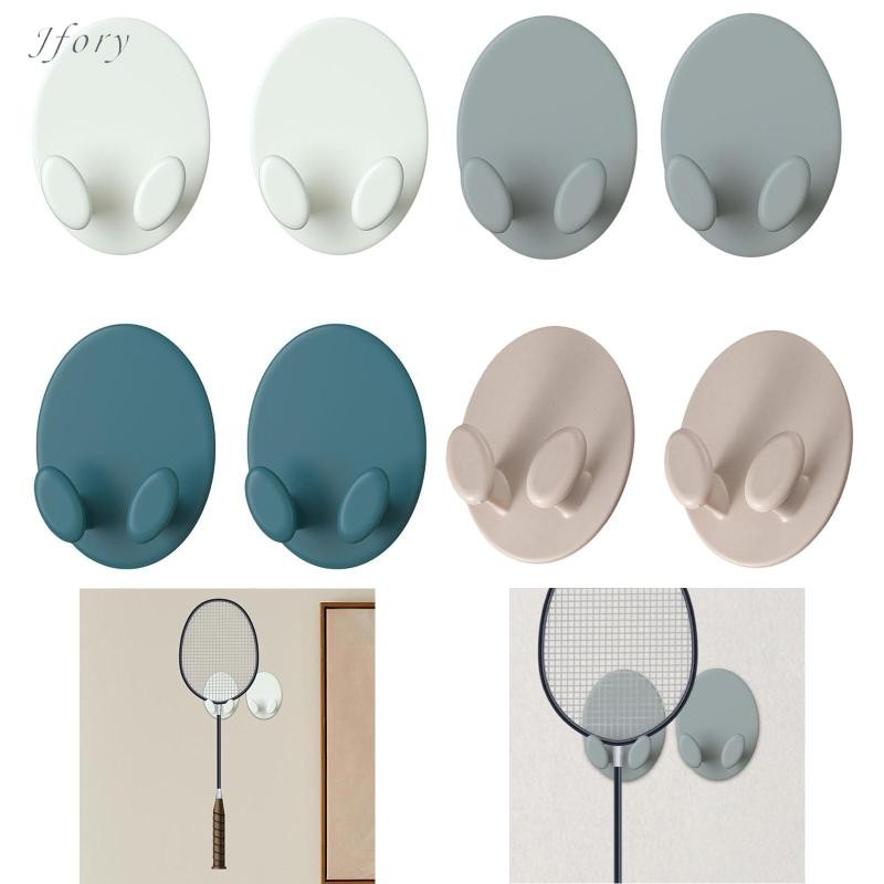 Jfory 2 Miếng Vợt Cầu Lông Móc Treo Tường Vợt Tennis Giá Nhẹ Chắc Chắn Nặng Móc Treo Tường Cho Phòng Trò Chơi Phòng Tập Gym