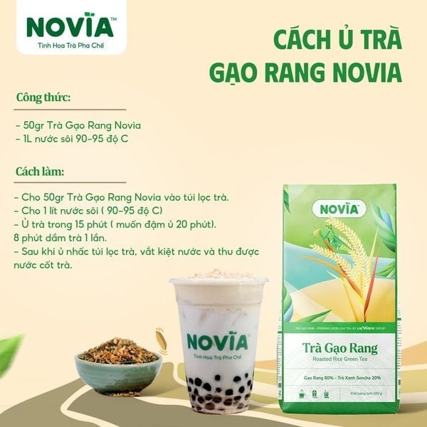 Trà gạo rang Novia gói 500g