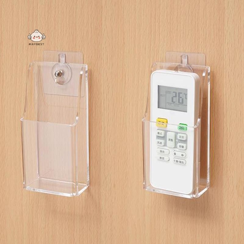 Maybest Acrylic TV Điều Hòa Điều Khiển Từ Xa Giá Đỡ 1 / 4 Hộp Bảo Quản Treo Tường Cho Gia Đình {VN}