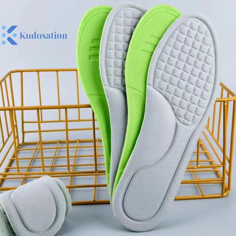 Kudosation 2 Chân Chỉnh Hình Đế Giày Chạy Mềm Nhớ Bọt Đế Cho Giày Nam Nữ Khử Mùi Thấm Hút-Áo Massage Thể Thao Đế