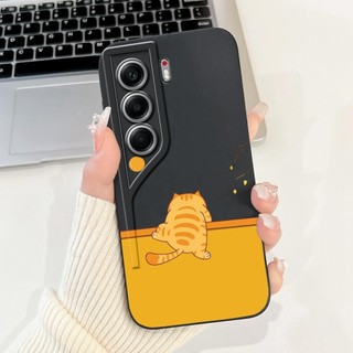 Ốp Lưng Silicon Lỏng Mềm Cho Tecno Camon 40 Pro camon40 40Pro 4G Vỏ Vịt Mèo Kiểm Tra Tranh Vỏ Điện Thoại