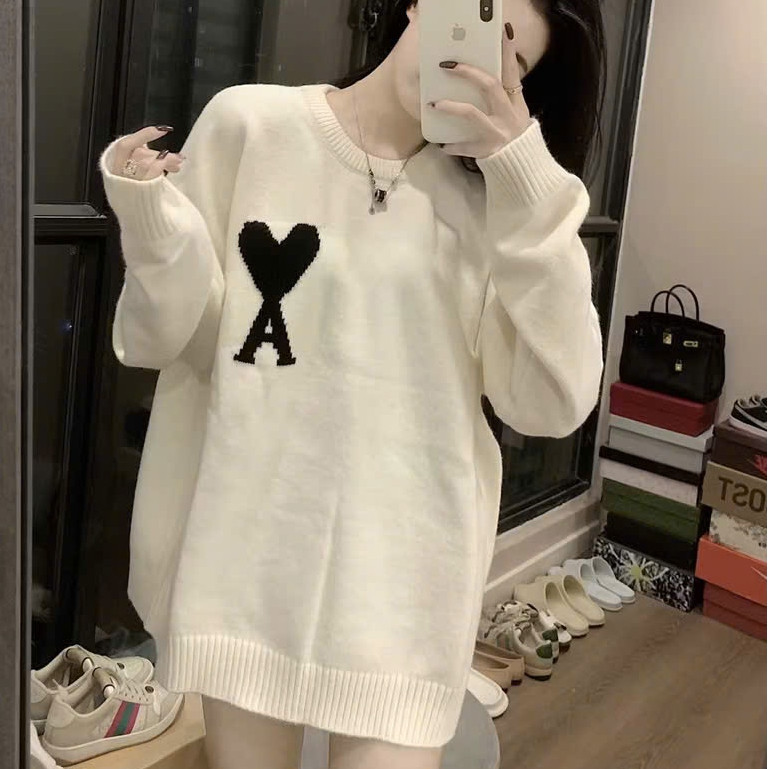 Áo Len V Trái Tim KCloset Áo Sweter Dày Dặn Dáng Rộng Nam Nữ NA632