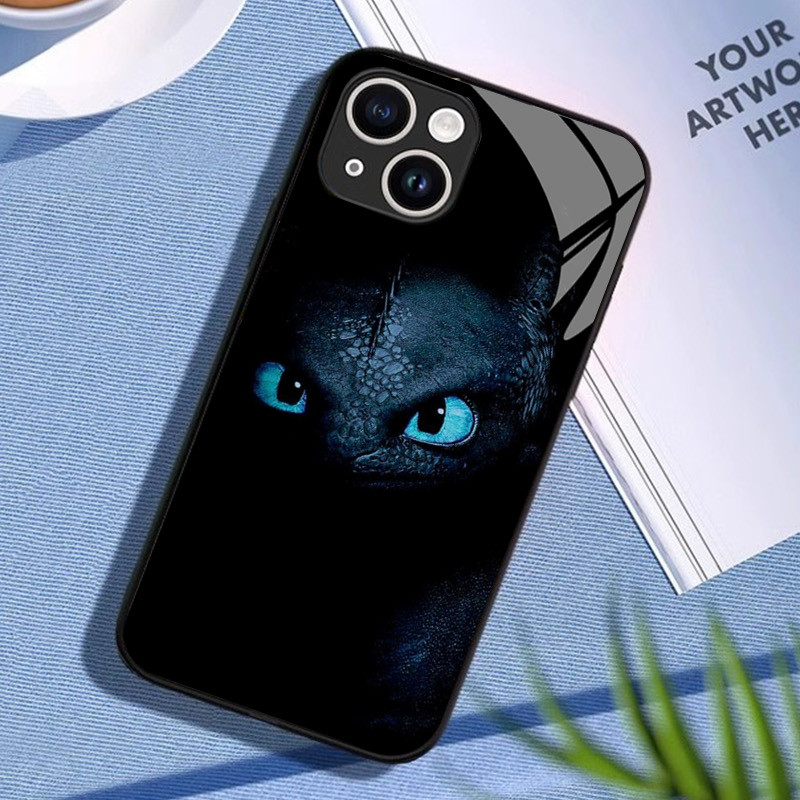 Ốp điện thoại thủy tinh không răng 05 cho IPhone 16 15 14 13 12 11 Pro XR XS Max Plus Mini X XR 8 7 6s SE2 / 3