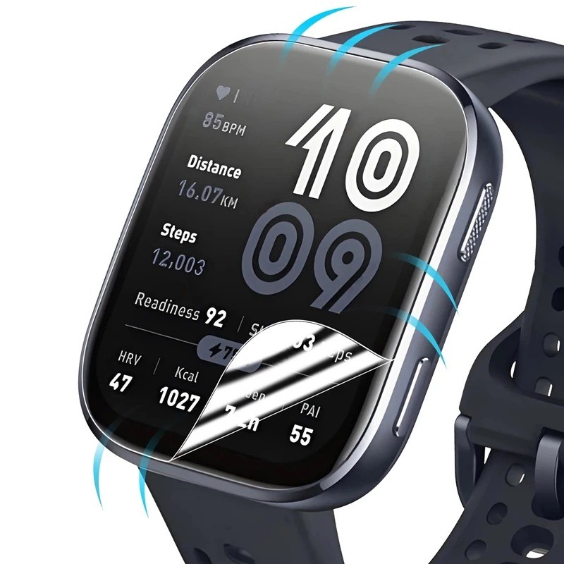 Amazfit Bip6 Bip5 BipLite BipU 1-3 Cái 5000D HD Phim Hydrogel Mềm Trong Suốt Cho Amazfit Bip 3 U Pro S Lite 6 5 Chống Vân Tay Đồng Hồ Thông Minh Bảo Vệ Màn Hình