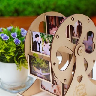 Khung Ảnh Gỗ Đu Quay Xoay Vòng - Lưu Giữ Kỷ Niệm (8 Ảnh, In Theo Yêu Cầu)