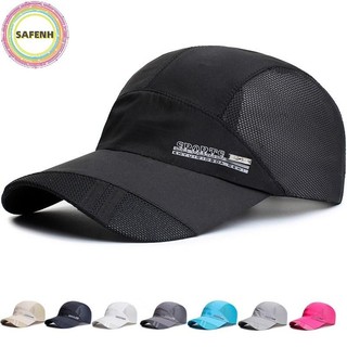SAFENH Nam Nữ Mũ Bóng Chày Có Thể Điều Chỉnh Thường Ngày Thêu Cotton Mũ Chống Nắng Unisex Màu Trơn Tấm Che Mũ VN