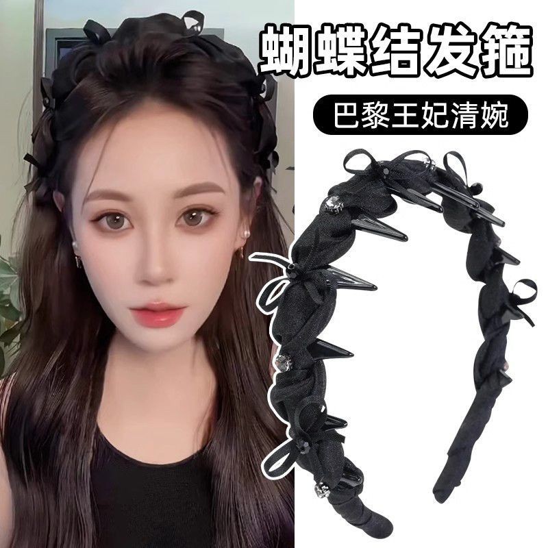 ✨Shop Louis Công Chúa Paris Qingwan Băng Đô Nữ 025 Nơ Phụ Kiện Tóc Tính Khí Đầu Lâu Cao Áp Đầu 25.4.1