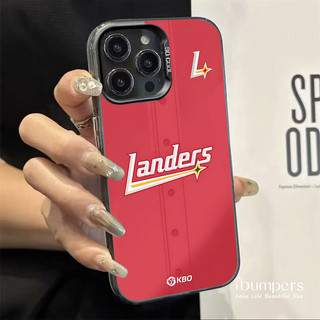 ibumpers Ốp Điện Thoại iPhone Họa Tiết Bóng Chày Hàn Quốc Độc Đáo Cho IPhone 16 15 14 12 13 11 Pro Max IP 7 8 Plus X XS XR Ốp Lưng IMD Cứng Và Nhẵn