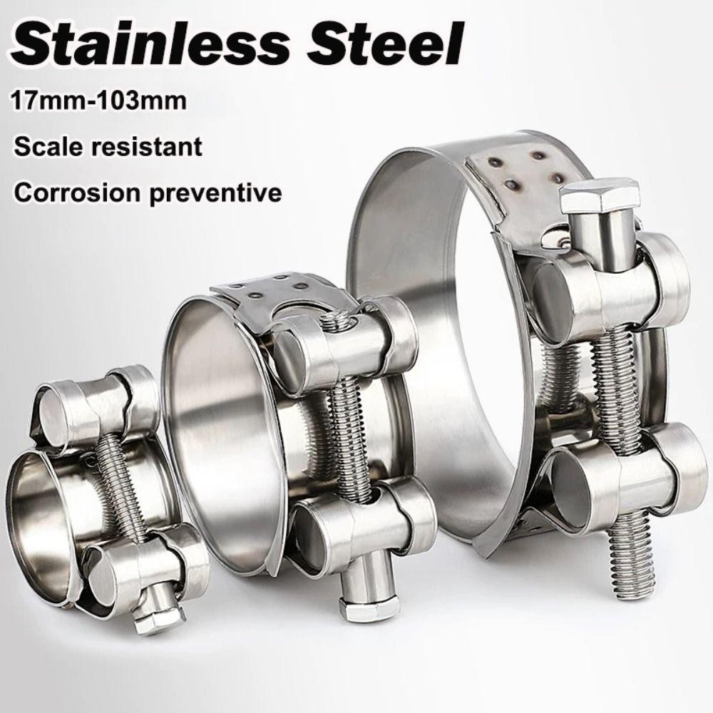 SLICELLIFE 1 Dụng cụ sửa chữa ống xả mạnh mẽ bằng thép không gỉ Kẹp ống kín