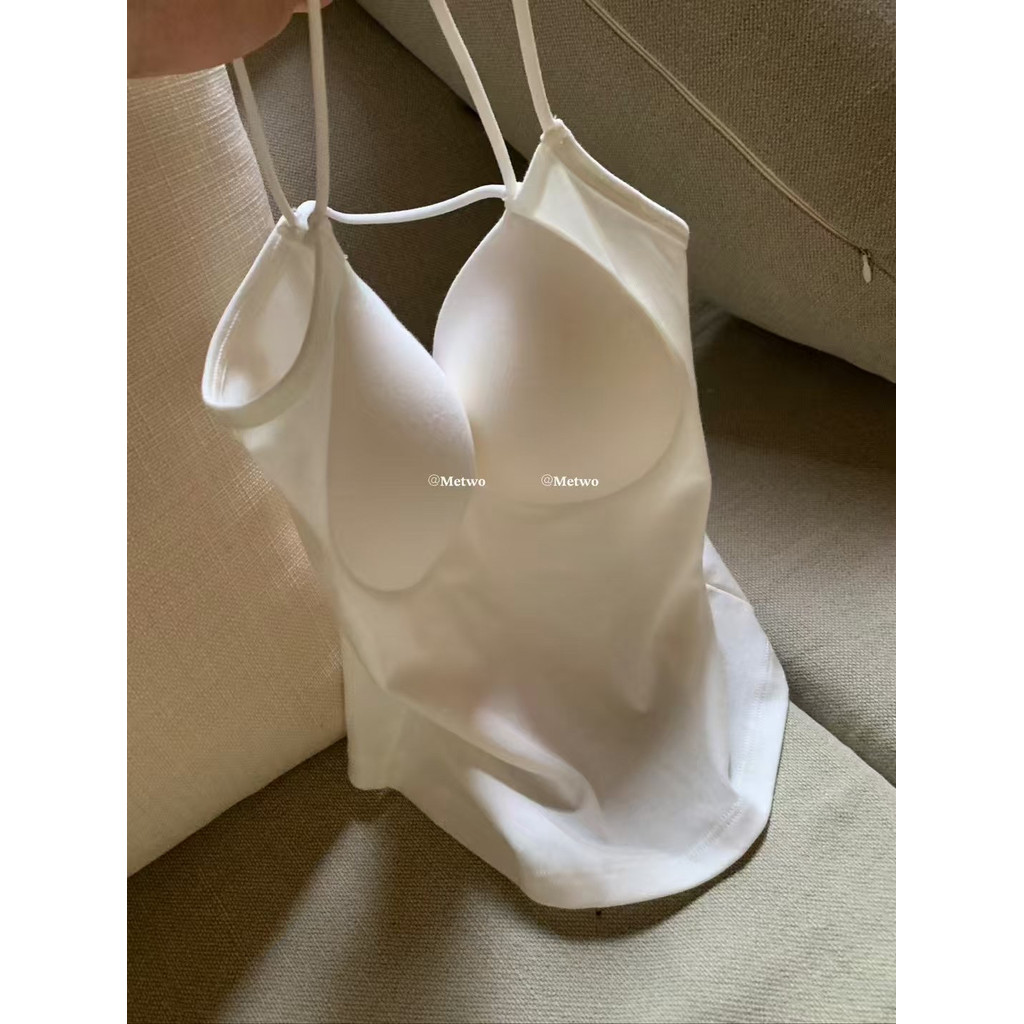 Ôm Hơn Nhìn Tròn Cổ Chữ U Đẹp Lưng Tích Hợp Đồ Lót Cốc Cao Su Ôm Hơn Nhìn Camisole