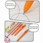 GETVOW 4 Bút mực đen hoạt hình, Bút Gel hình cà rốt có thể thu vào 0,5mm, Văn phòng phẩm trường học Bút viết cà rốt bối rối