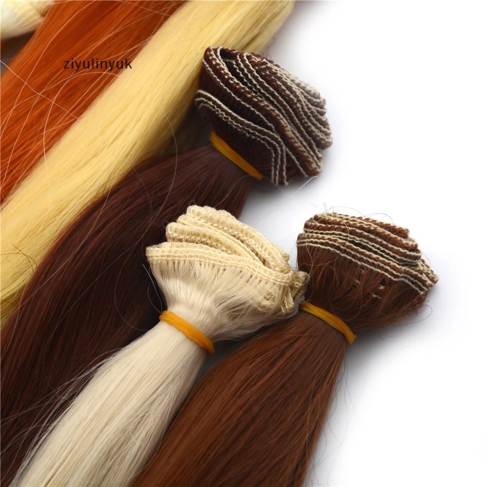 Ziyulinyuk dày 20CM tóc giả búp bê xoăn màu tự nhiên cho 1 / 3 1 / 4 1 / 6 DIY búp bê tóc EN
