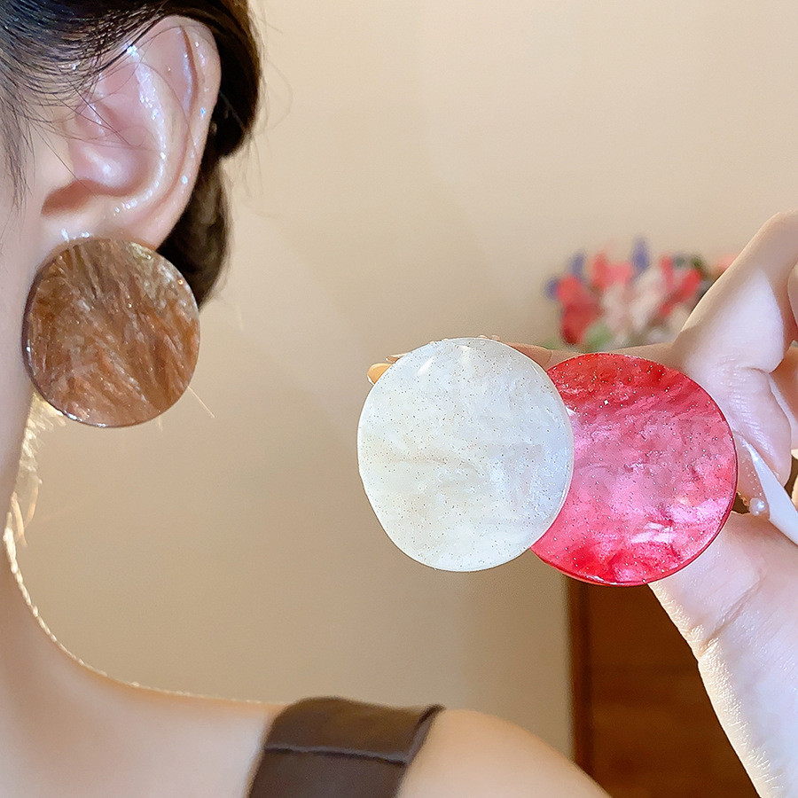 Bông Tai Đinh Tán Tròn Kim Bạc Phong Cách Hồng Kông Cổ Điển, Thích Hợp Cho Nữ