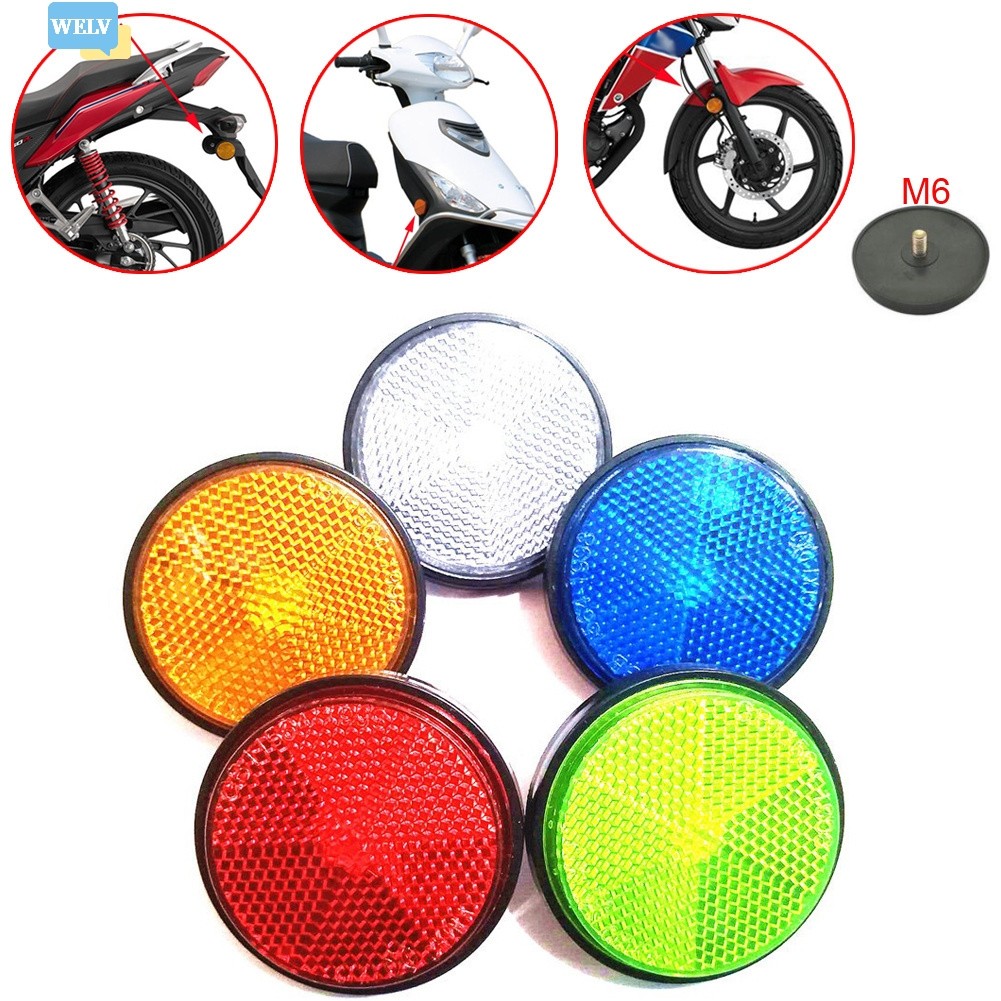 [Welv] Bộ phản quang tròn Xe tải Xe máy Bộ phận đèn khúc xạ ban đêm