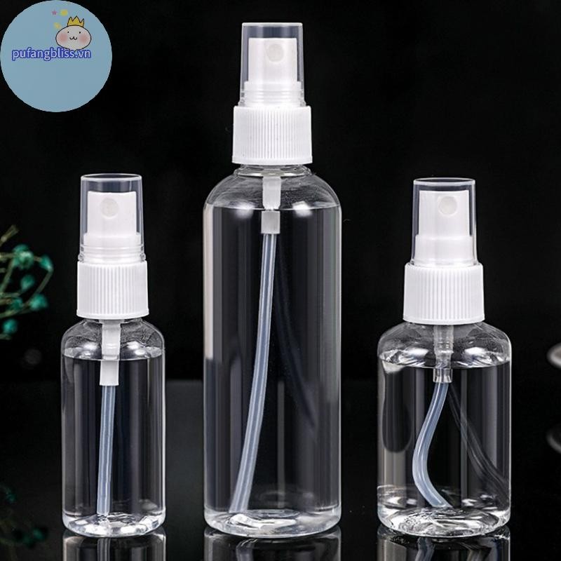 Pufangbliss 30 / 50 / 100ml Chai trong suốt Hộp đựng du lịch di động VN