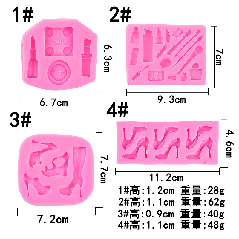 DIY Lip Giày cao gót Silicone Khuôn sô cô la Bánh kẹo mềm Trang trí khuôn