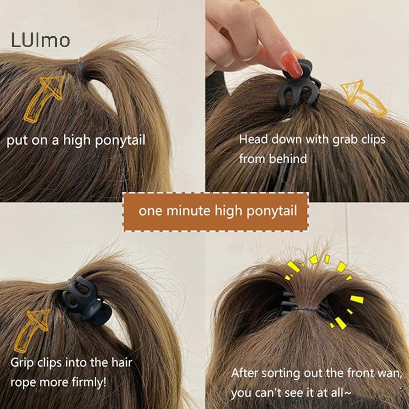 Luimo Thời Trang Hàn Quốc Đen Đuôi Ngựa Cố Định Hiện Vật Vuốt Tóc Trang Sức Phụ Kiện Tóc Cho Nữ Cô Gái Phụ Kiện Tóc SBS