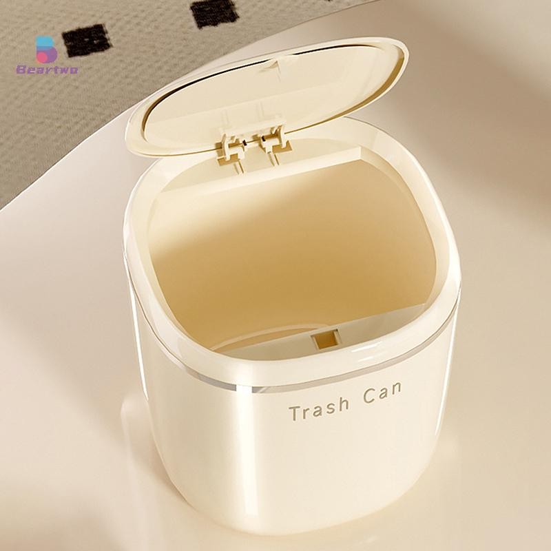 < Beartwo > hộp đựng rác ép máy tính để bàn Giỏ đựng rác Bàn nhà Thùng rác nhựa Đồ dùng văn phòng Thùng rác Hộp đựng đồ lặt vặt Đẹp