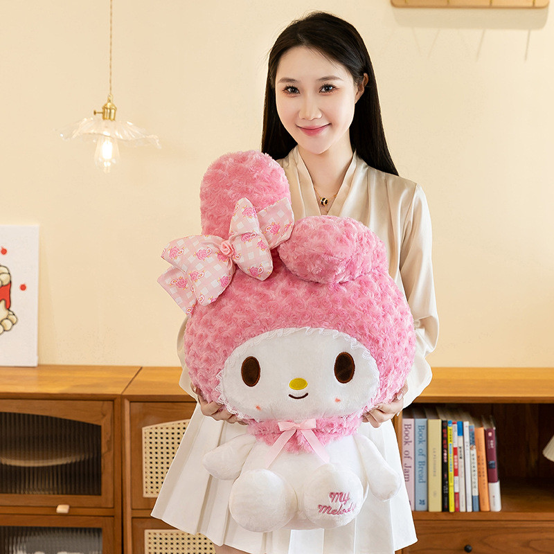 Dễ Thương Trái Tim Nữ Tính Màu Hồng Giai Điệu Búp Bê Hoạt Hình Đồ Chơi Nhồi Bông Lớn