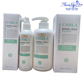 Dầu gội và serum giảm rụng tóc Embla Natural Scalp 500ml/200ml [ TN ]