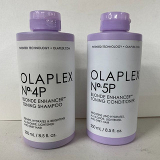 Dầu gội xả tím khử sắc tố vàng Olaplex No.4P Blonde Enhancer Toning 250mlx2 ( New 2024 ) [ TN ]