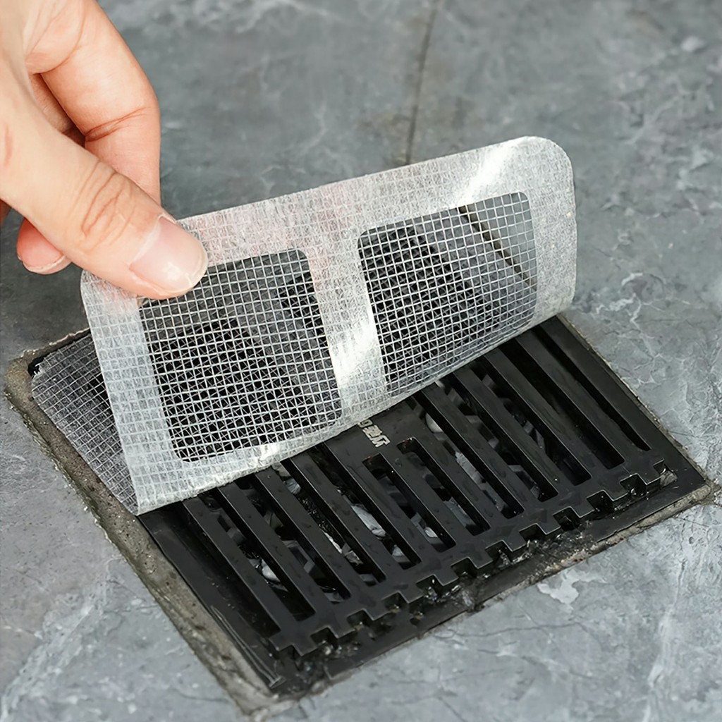 SET 10 Miếng Lưới Lọc Rác Tự Dính Chống Tắc Nghẽn Cống , Ngăn Con Trùng - Miếng Dán Chặn Rác Bồn Rửa