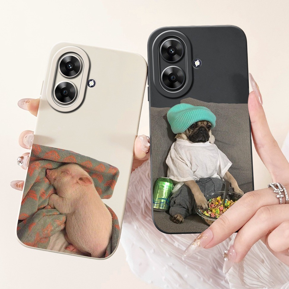 Dành Cho Realme Note 60 Ốp Điện Thoại Thẩm Mỹ Cho Oppo Realme Note 60 Ốp Lưng Gấu Trúc Dễ Thương Hoa Mèo Sang Trọng Thời Trang Silicon Ốp Lưng