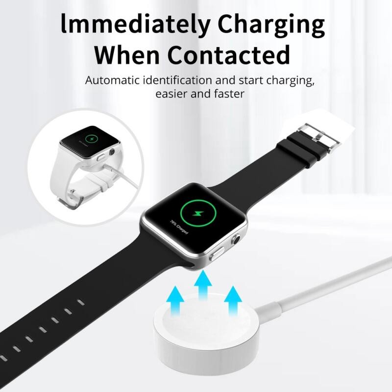 Ảnh Đế Sạc HdoorLink 3 Trong 1 Cho Đồng Hồ 7 SE 6 5 4 3 2 Series USB A / Type-C Dây Sạc Cáp Sạc Từ Tính 2