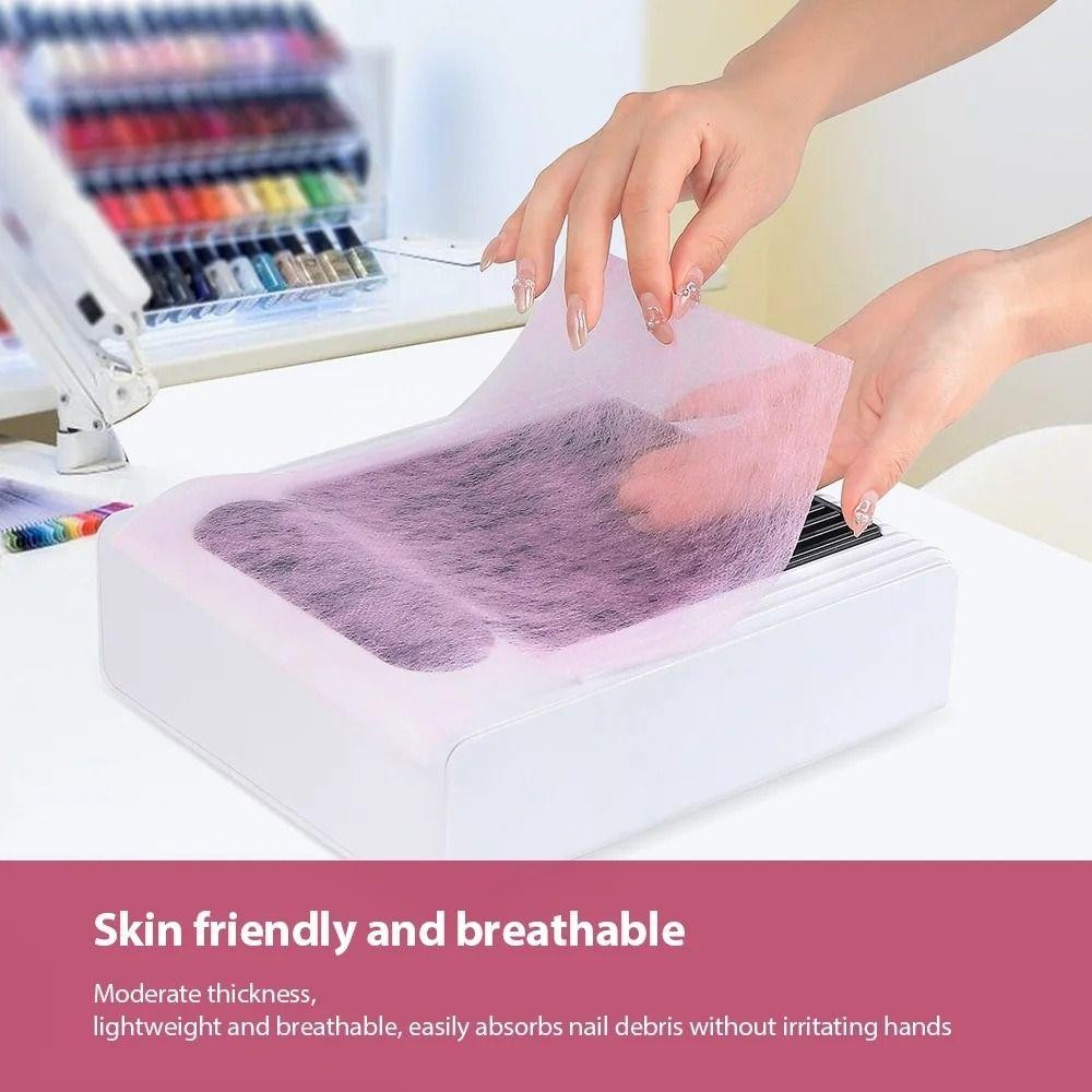 FAVORITEGOODS 100 Chiếc Giấy Lọc Bụi Dùng Một Lần, Nail Art Máy Hút Bụi Chân Không Dệt, Tấm Lọc Chân Không Móng Tay Màu Hồng / Xanh / Trắng Làm Móng Tay