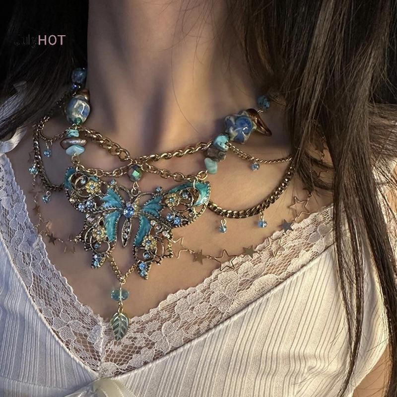 Julyhot Dainty Mặt Dây Chuyền Multiayer Vòng Cổ Vòng Cổ Cơ Thể Thanh Lịch Trang Sức Dự Tiệc Quà Tặng Massivedeals