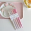 Vỉ 5 đôi đũa sợi thủy tinh chống mốc năm màu sắc kẹo ngọt siêu xinh 23cm