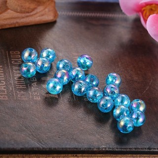 [Cánh hoa Acrylic] Chất liệu kẹp tóc Hanfu cổ, phụ kiện tự làm, phụ kiện tự làm, chất liệu trang sức, hạt Acrylic 6mm mạ màu, 50pcs