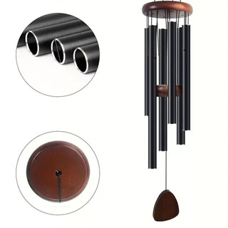 6 Tubes Wind Chimes Large Deep Tone Chapel Bells Outdoor Garden Decor
