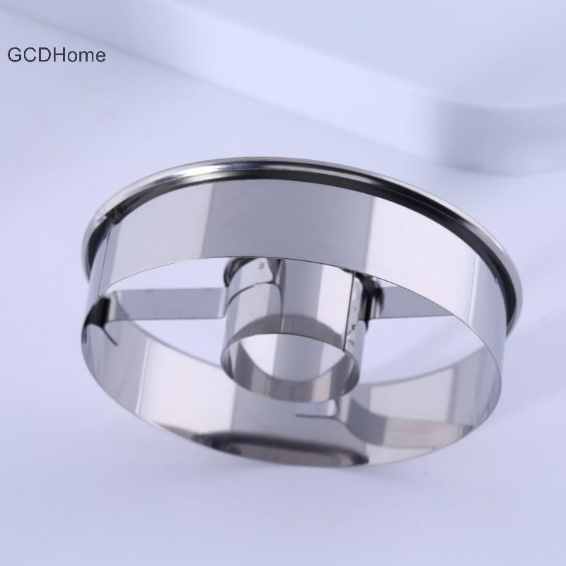 Gcdhome Khuôn cắt bánh donut inox DIY, dụng cụ trang trí bánh, làm món tráng miệng, cắt bánh mì cho nhà bếp