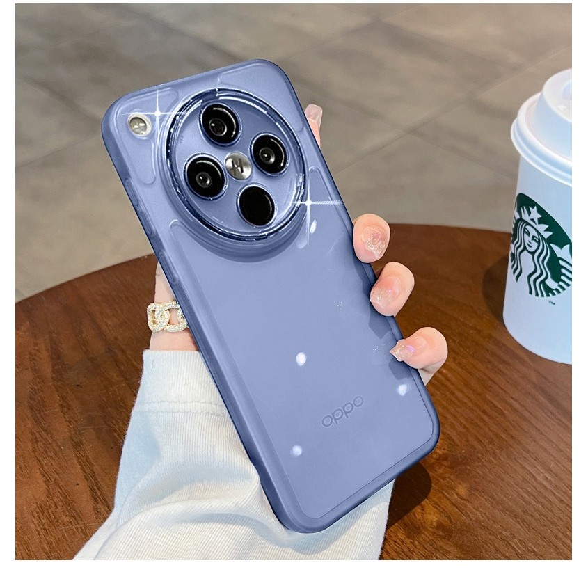 Dành Cho OPPO Find X8 Pro X3 X5 X6 X7 Ultra Matte Ốp Lưng Silicon Trong Suốt Bảo Vệ Ống Kính Máy Ảnh