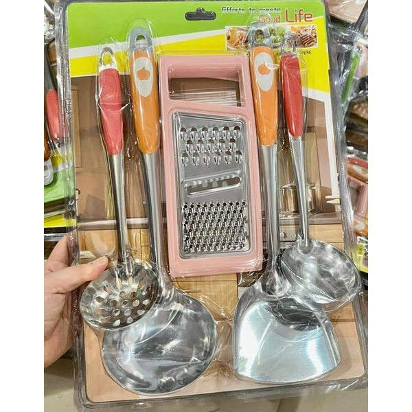 Bộ dụng cụ nhà bếp 5 món INOX