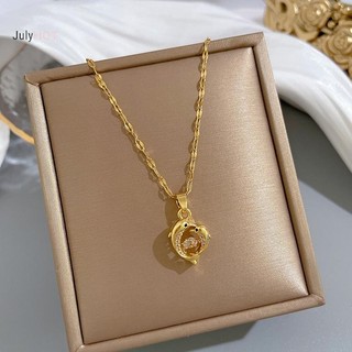Julyhot Cặp Đôi Mẹ Và Con Cá Heo Đánh Zircon Mặt Dây Chuyền Vòng Cổ Cho Nữ Không Phai Màu Trái Tim Động Vật Trang Sức Trẻ Em Quà Tặng Sinh Nhật Massivedeals