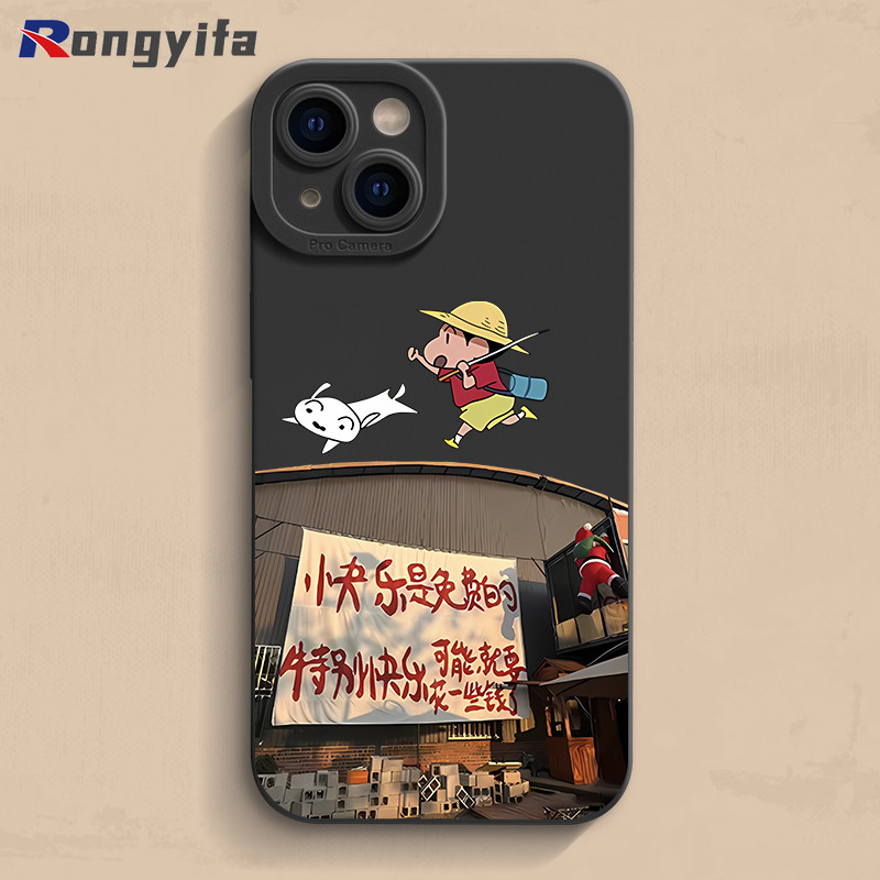 Ốp Điện Thoại Crayon Shin-chan Dễ Thương Cho Realme GT7 Pro GT6 GT 6T Neo 7 6 SE GT5 Pro GT2 GT Neo 5 SE 3 2 Pro 5G Vỏ Phim Hoạt Hình Bảo Vệ Ống Kính Chó Vỏ Mềm Chống Sốc