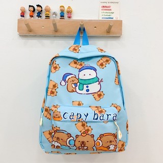 YT2 LOOPY Capybara Hoạt Hình Ba Lô Học Tiểu Học Nhẹ Dung Tích Lớn Trẻ Em Túi Đi Học Túi TY2