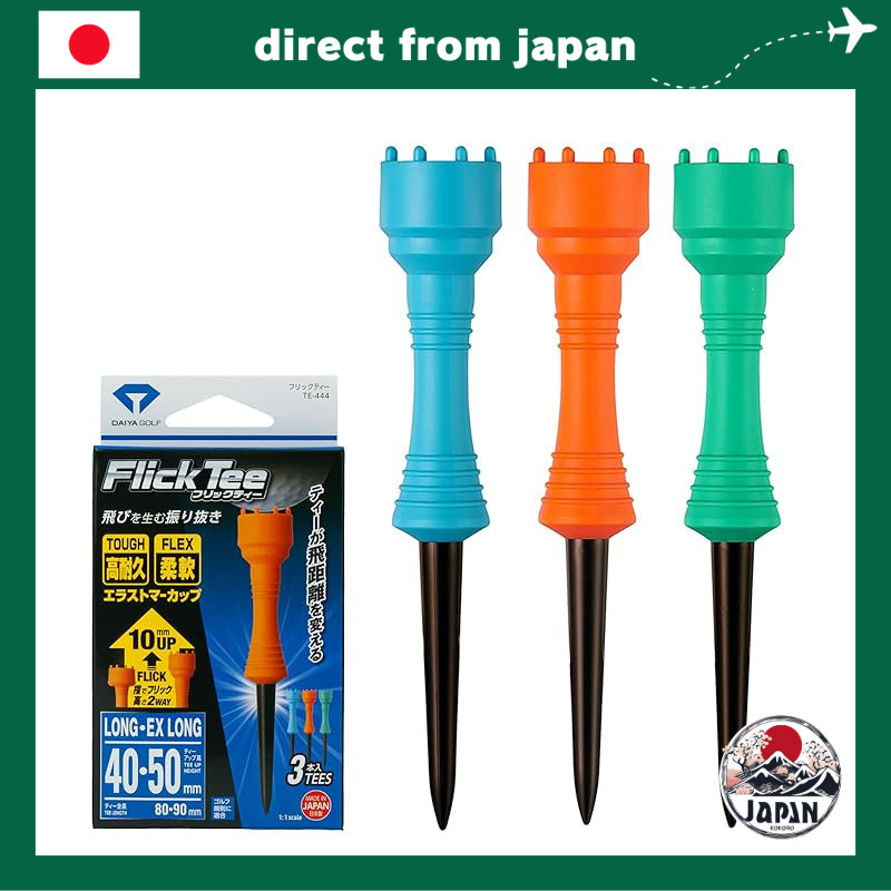 DAIYA GOLF TE-444 Flick Tee – Tee Golf Điều Chỉnh Chiều Cao 2 Cấp Độ với Chén Elastomer Bền Bỉ