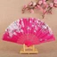 Quạt khiêu vũ BORAGETE, Quạt gấp phong cách cổ điển bằng nhựa, Vải lụa phong cách Trung Quốc Quạt cầm tay cổ điển Đồ trang trí máy tính để bàn