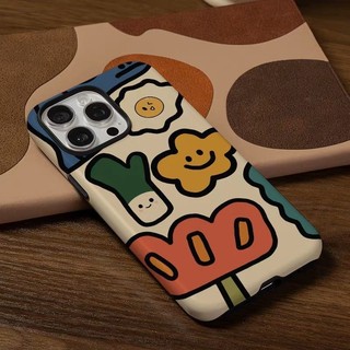 Ốp điện thoại 2 trong 1 Cartoon Flower tương thích với iPhone 15 Pro Max, Apple 17 16 14 Plus 11 / 12 / 13 Pro Max, vỏ bảo vệ chống sốc mới