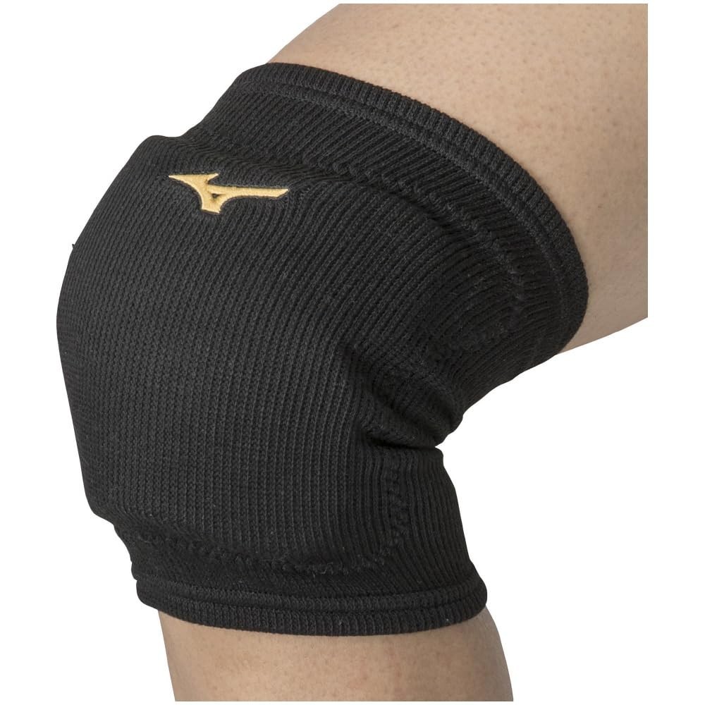 MIZUNO Volleyball Knee Supporter (Padded, Unisex) V2MYA001 - Black/Gold & White/Black Options Available, Single Unit ㅤDirect From Japan