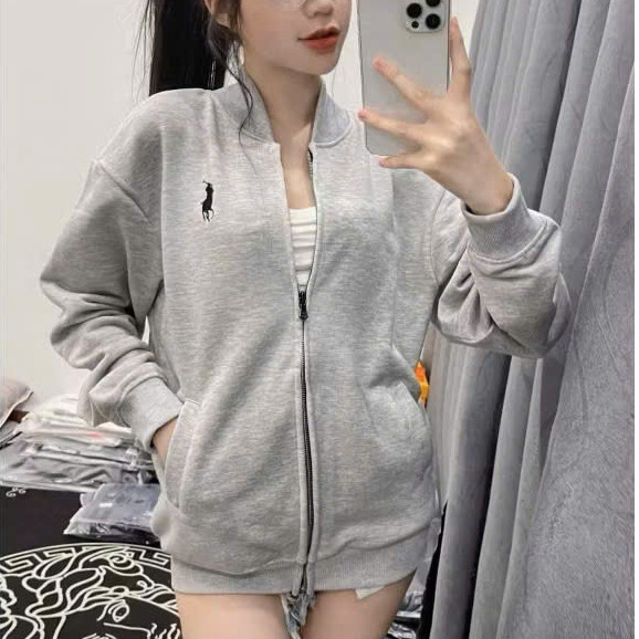 Áo Bomber Xám Nỉ Bông Thêu Ngựa KCloset Áo Khoác Nỉ Dày Dặn Dáng Rộng Nam Nữ NA641